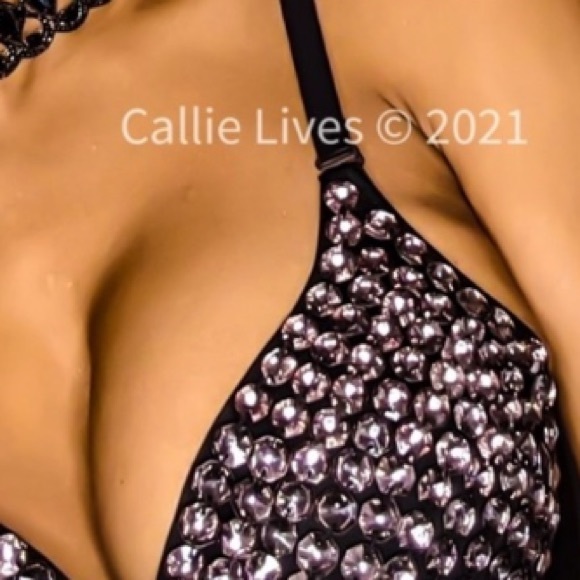 🔥HP🔥Grey & Black Bling Bra - Picture 6 of 10